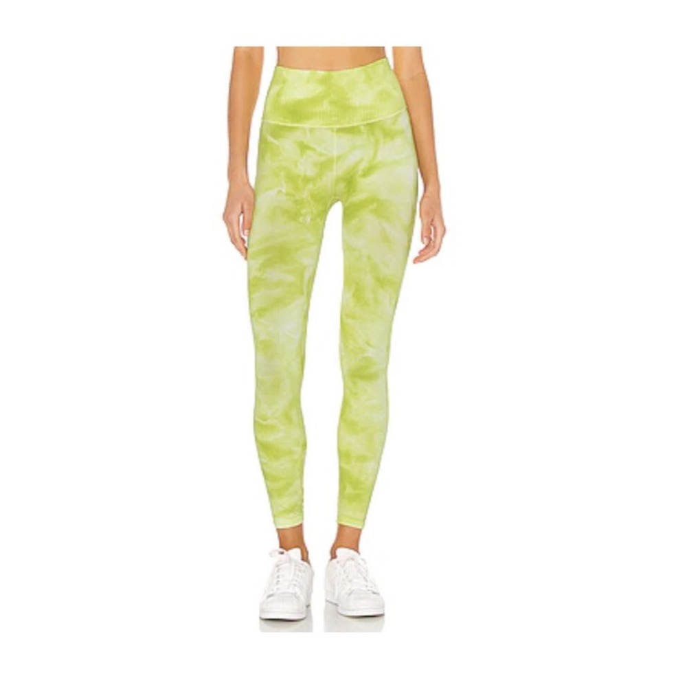 Free People Movement Good Karma Tie Dye Leggings Lime Green High Rise XS/S